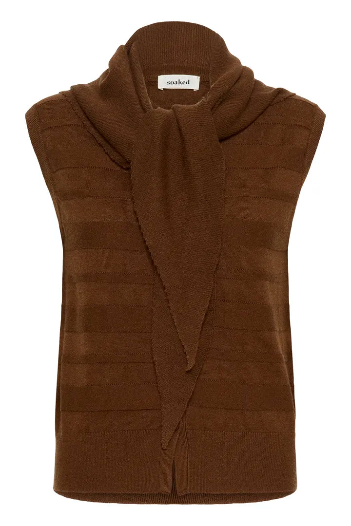 Spina Scarf Waistcoat, Cappucino