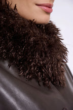 Banu Scarf with Magnet Closure, Coffee Roast