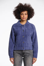 Bubbly Boxy Jacket, Blue Shadow