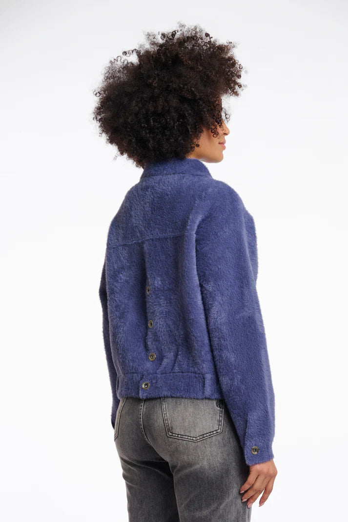 Bubbly Boxy Jacket, Blue Shadow
