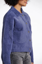 Bubbly Boxy Jacket, Blue Shadow