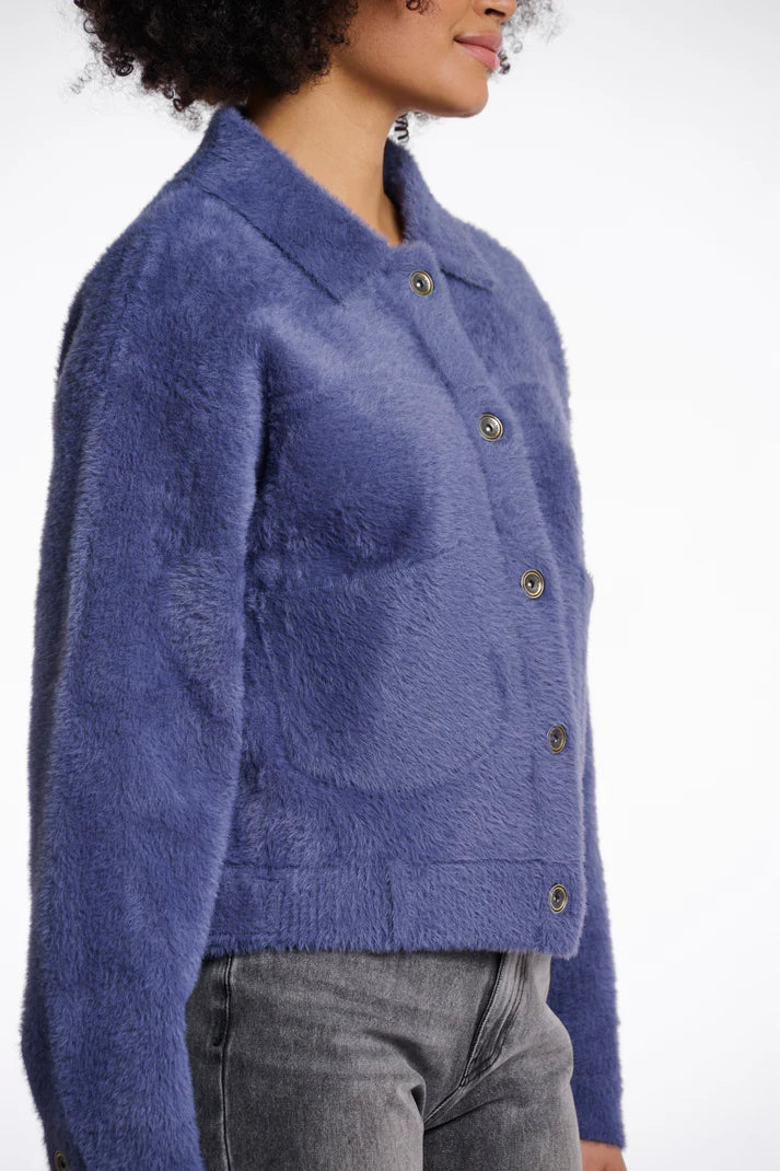 Bubbly Boxy Jacket, Blue Shadow