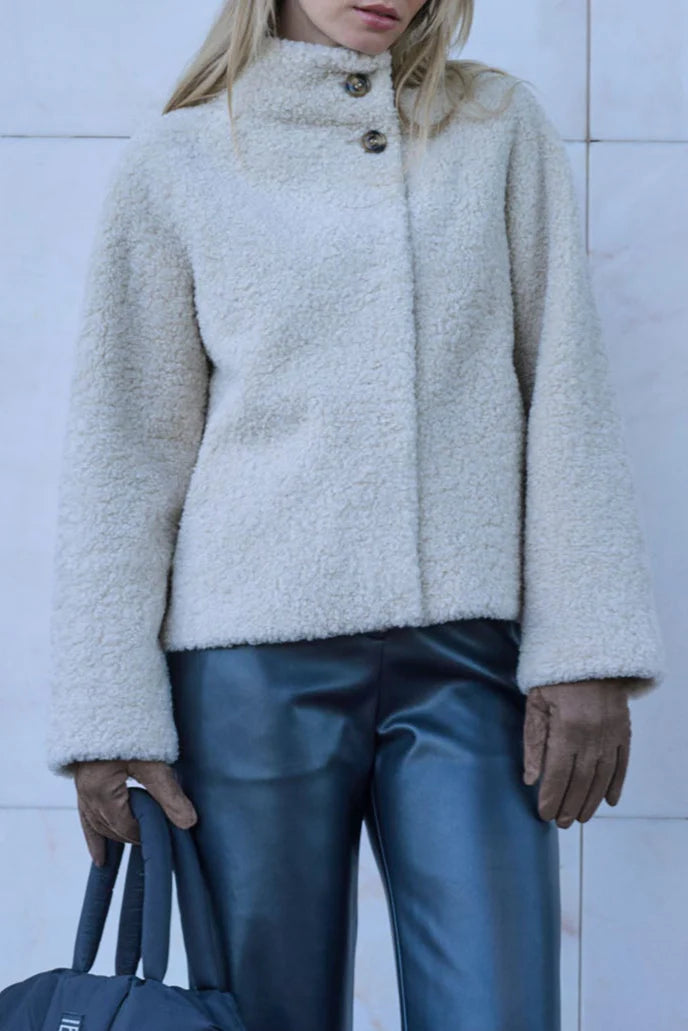 Gloves with Fake Fur, Brown Russet