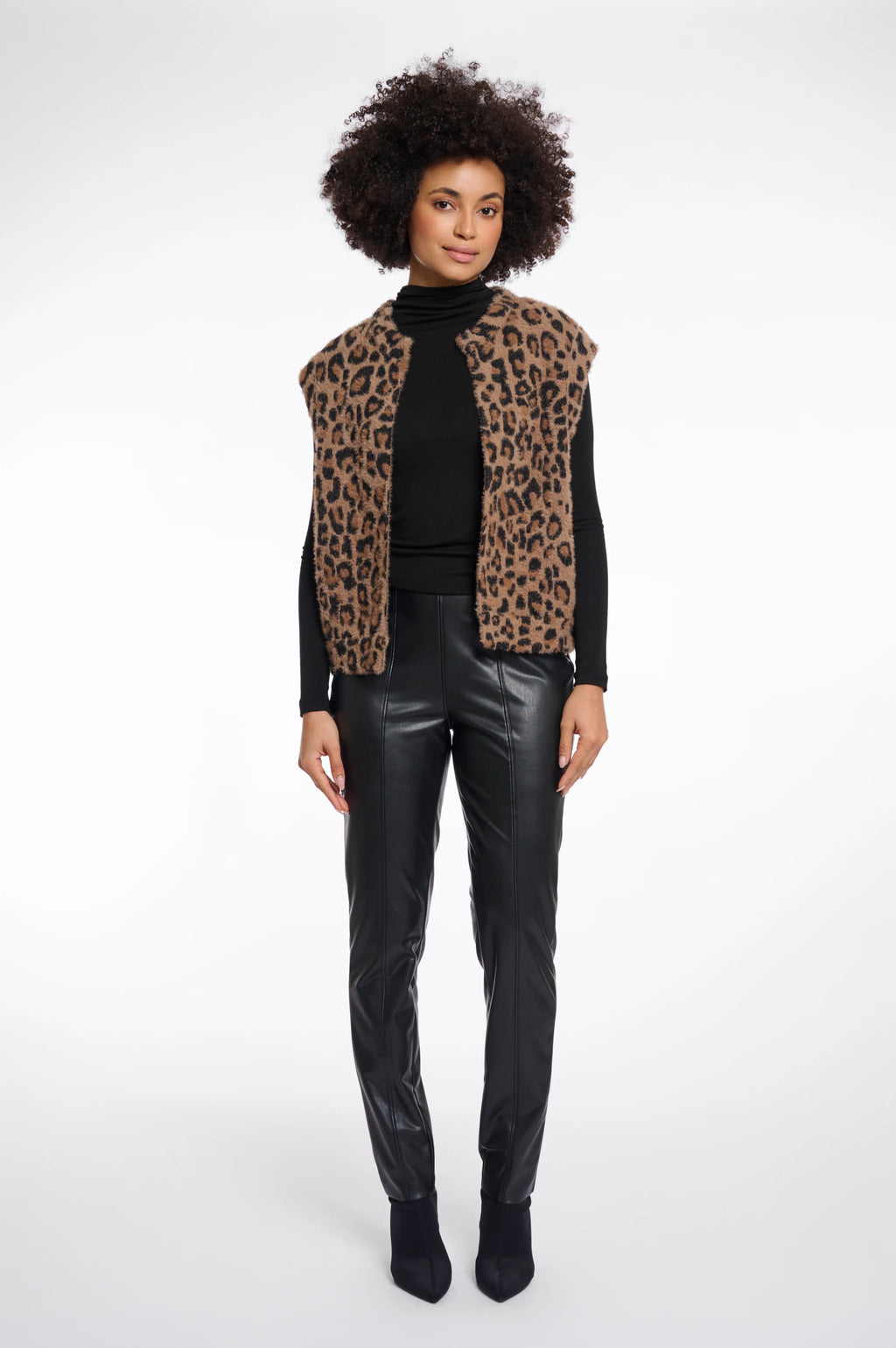 Elona Short Waistcoat, Leopard