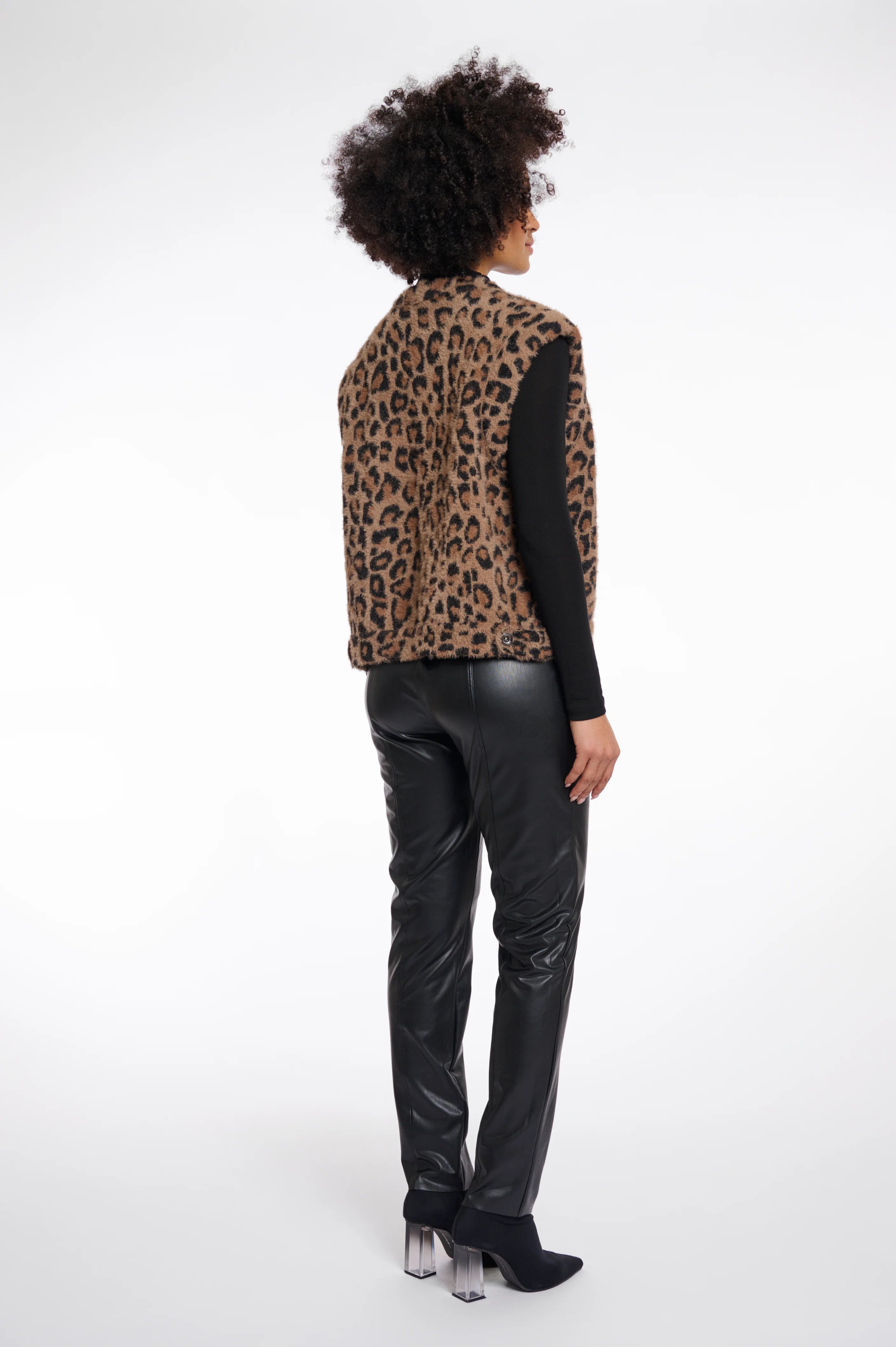 Elona Short Waistcoat, Leopard