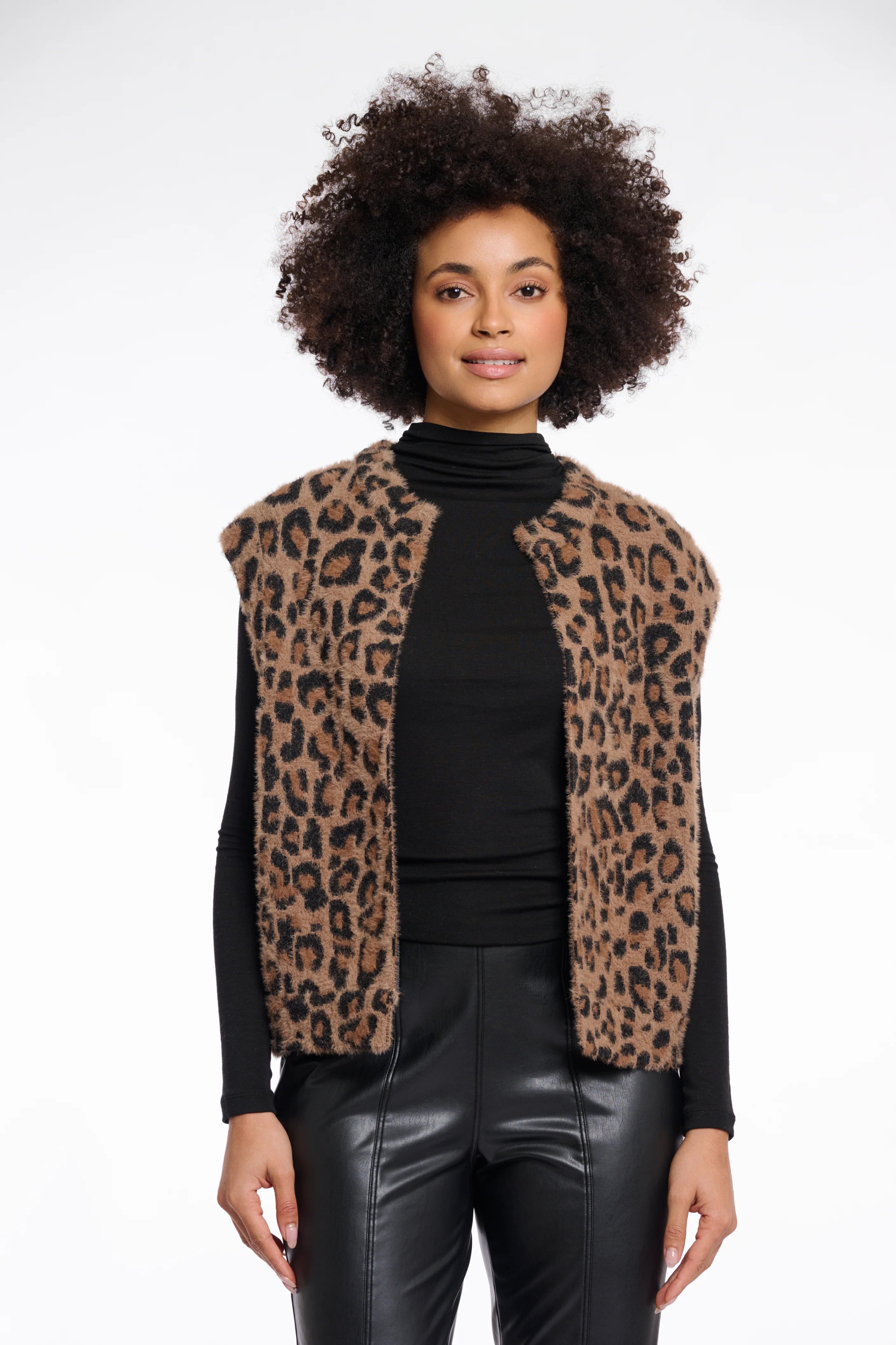 Elona Short Waistcoat, Leopard