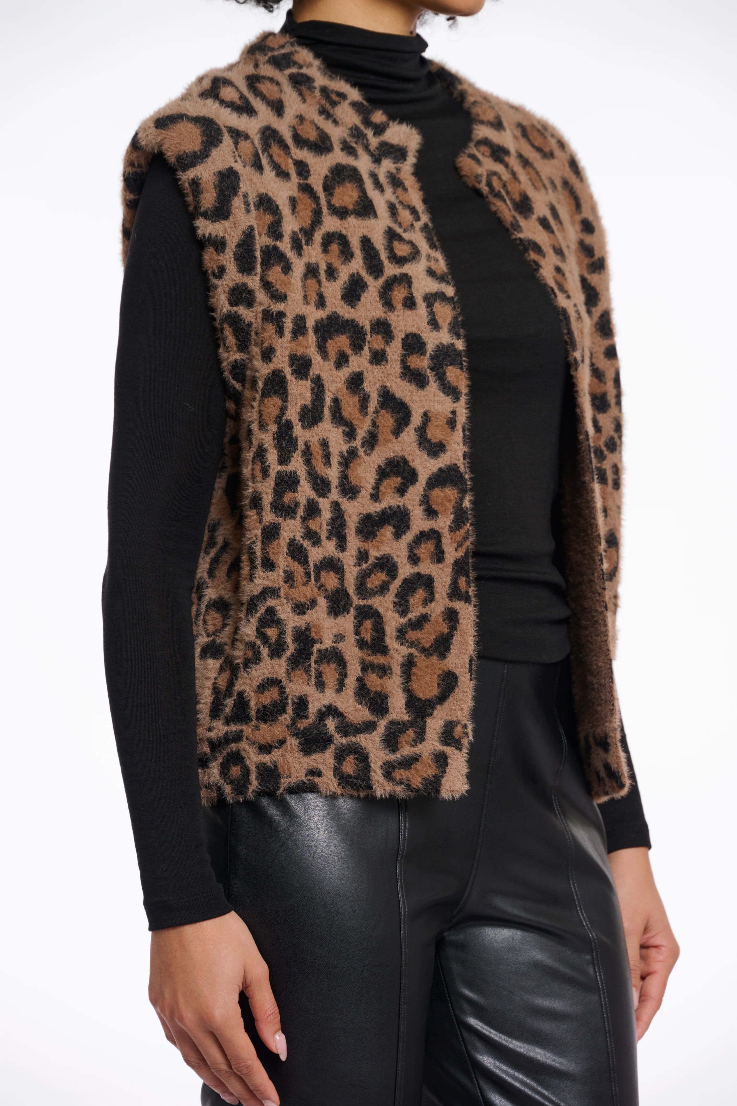 Elona Short Waistcoat, Leopard