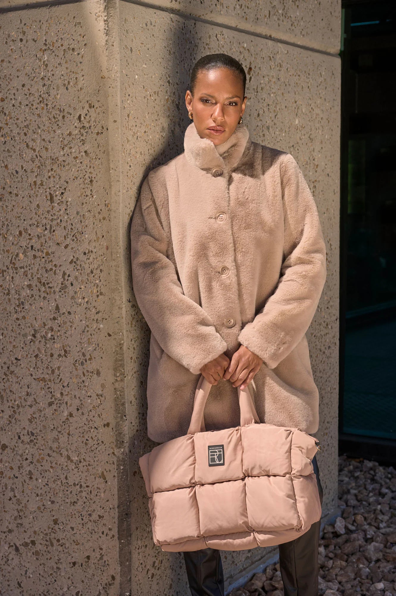 Fabienne Padded Bag, Light Beige