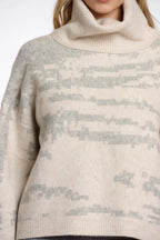 Izzie Knitted Turtleneck Sweater, Birch Grey