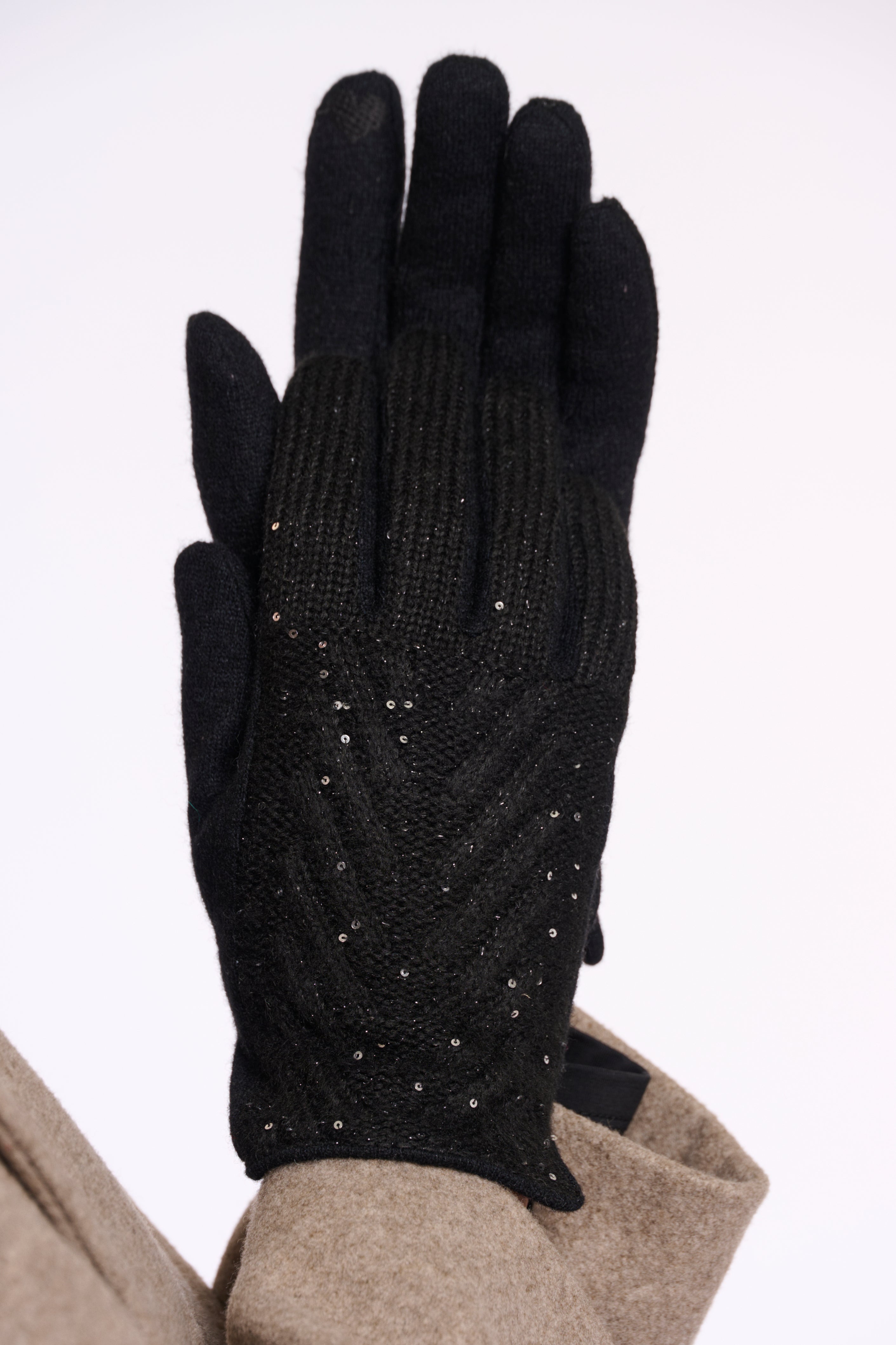 Otis Knitted Gloves, Black