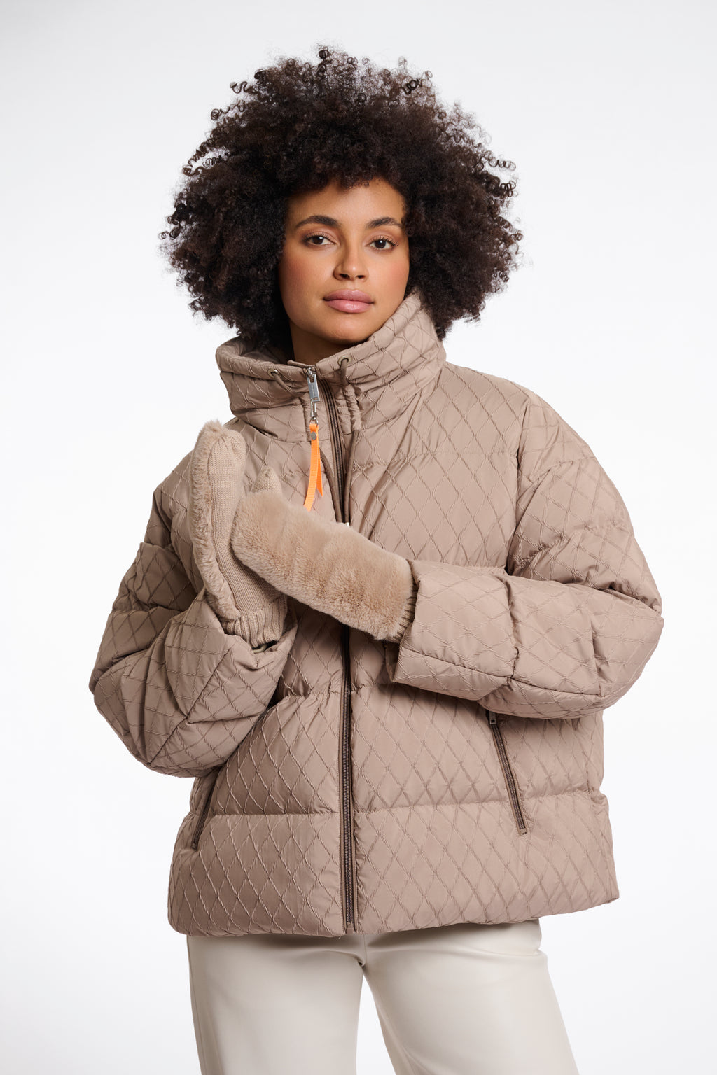 Oxo Fleecy Mittens, Oat