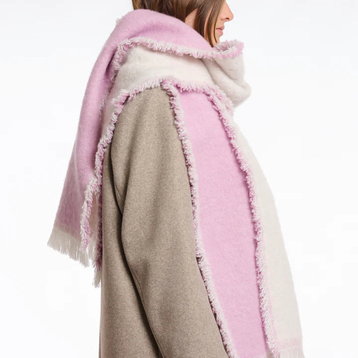 Vivi Two-Tone Scarf, Lilac Mix