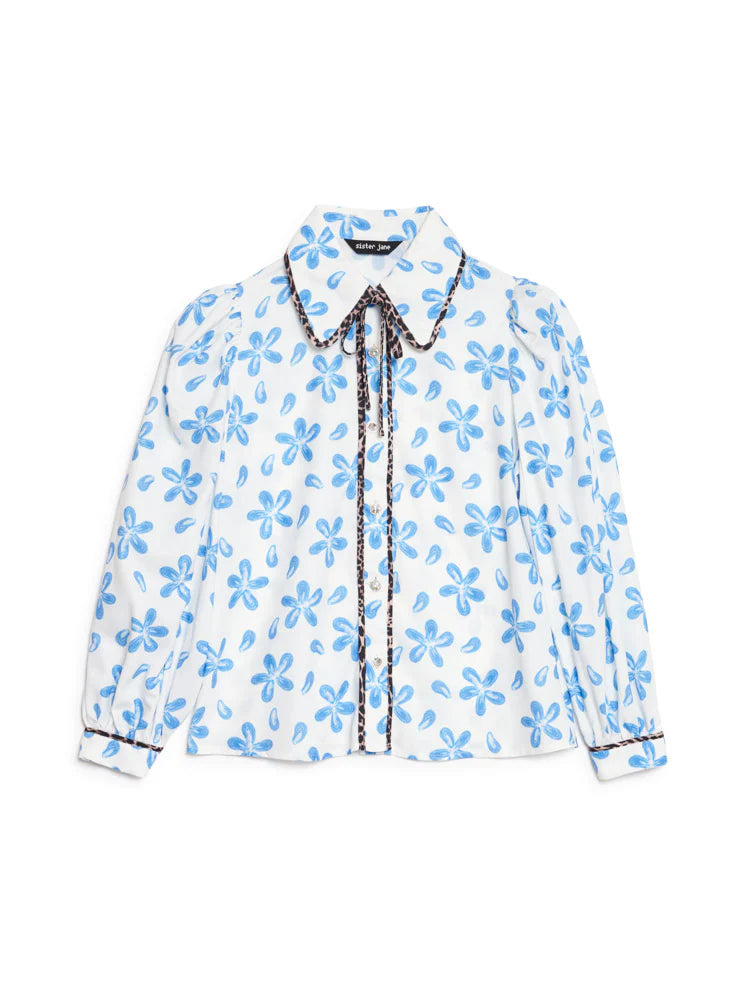Siro Print Blouse, White