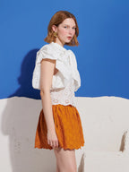 Sofia Bow Blouse, White