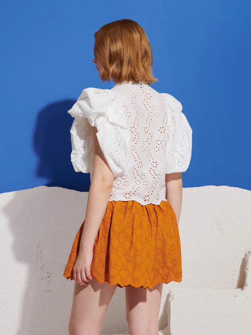 Sofia Bow Blouse, White