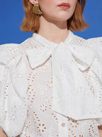 Sofia Bow Blouse, White