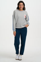 Eadie Sweatshirt, Grey Marl with Lobster
