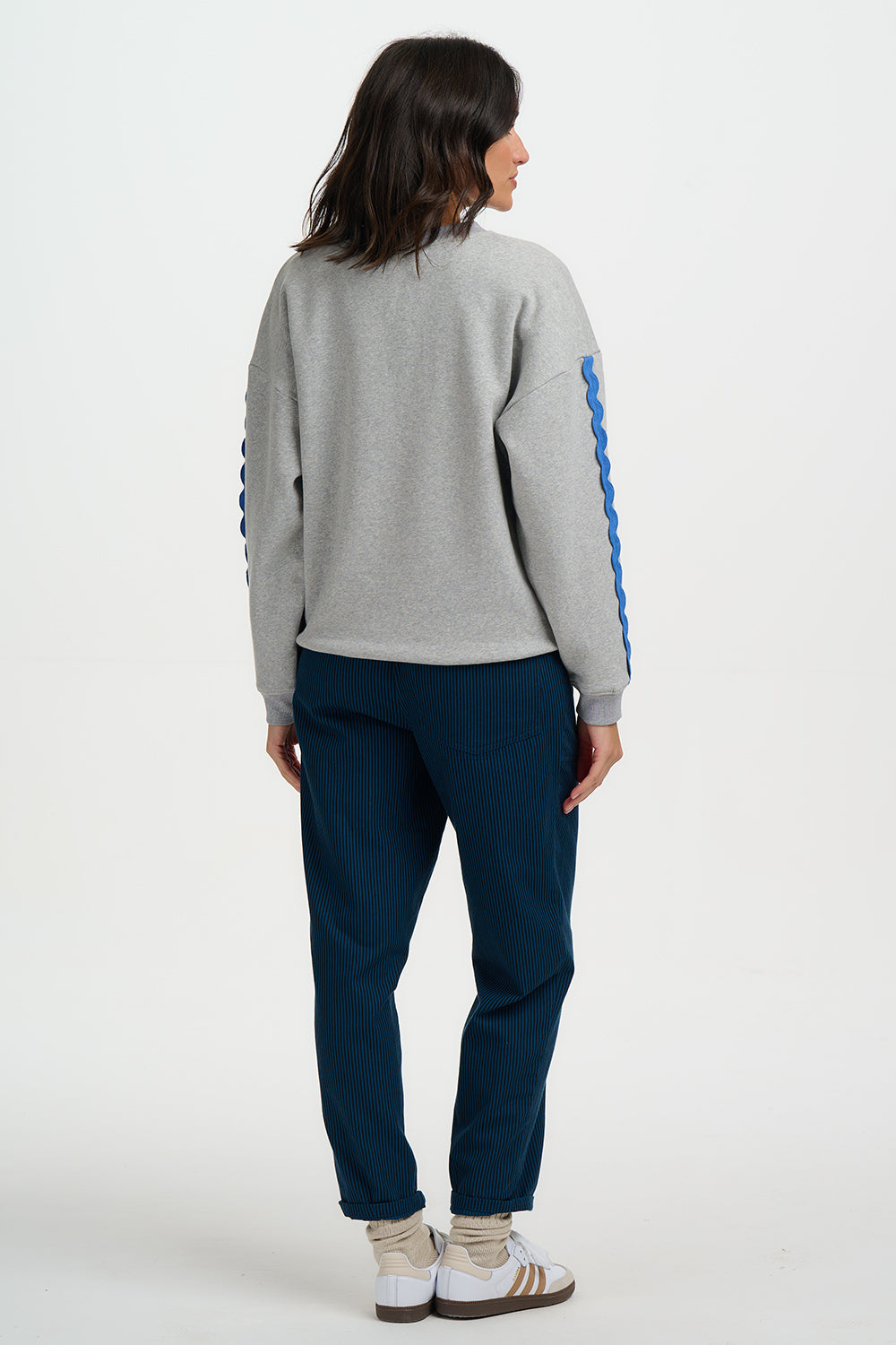 Eadie Sweatshirt, Grey Marl with Lobster