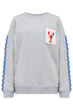 Eadie Sweatshirt, Grey Marl with Lobster
