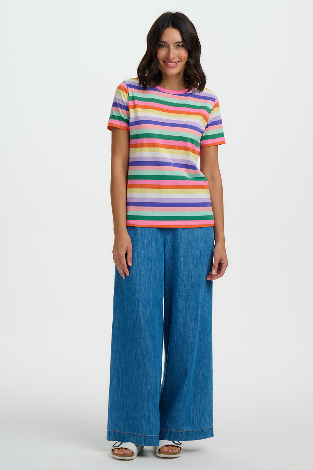 Maggie Tee Shirt, Multi, Candy Stripe