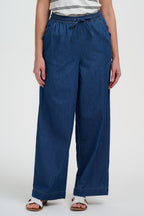 Megan Scallop Trousers, Deep Blue Denim