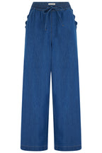 Megan Scallop Trousers, Deep Blue Denim