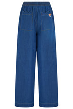 Megan Scallop Trousers, Deep Blue Denim