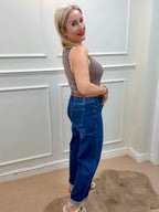 Judd Barrel Jean, Mid Blue Denim