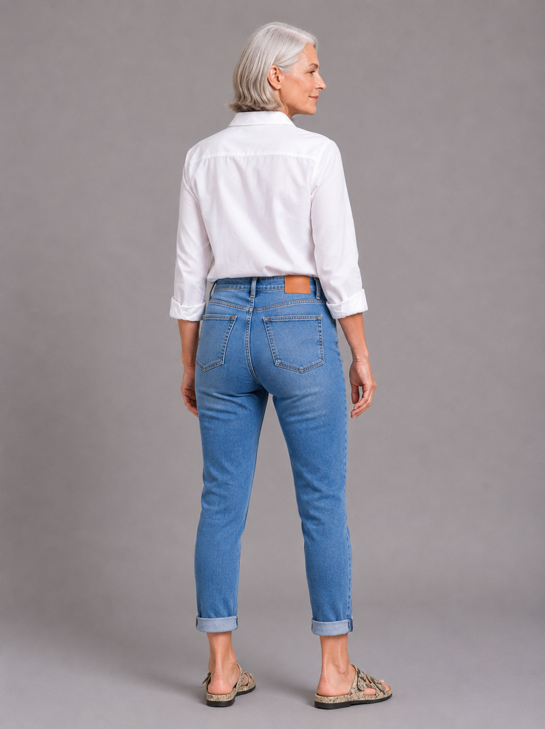 Twiggy 3/4 Length Jean, Mid Blue