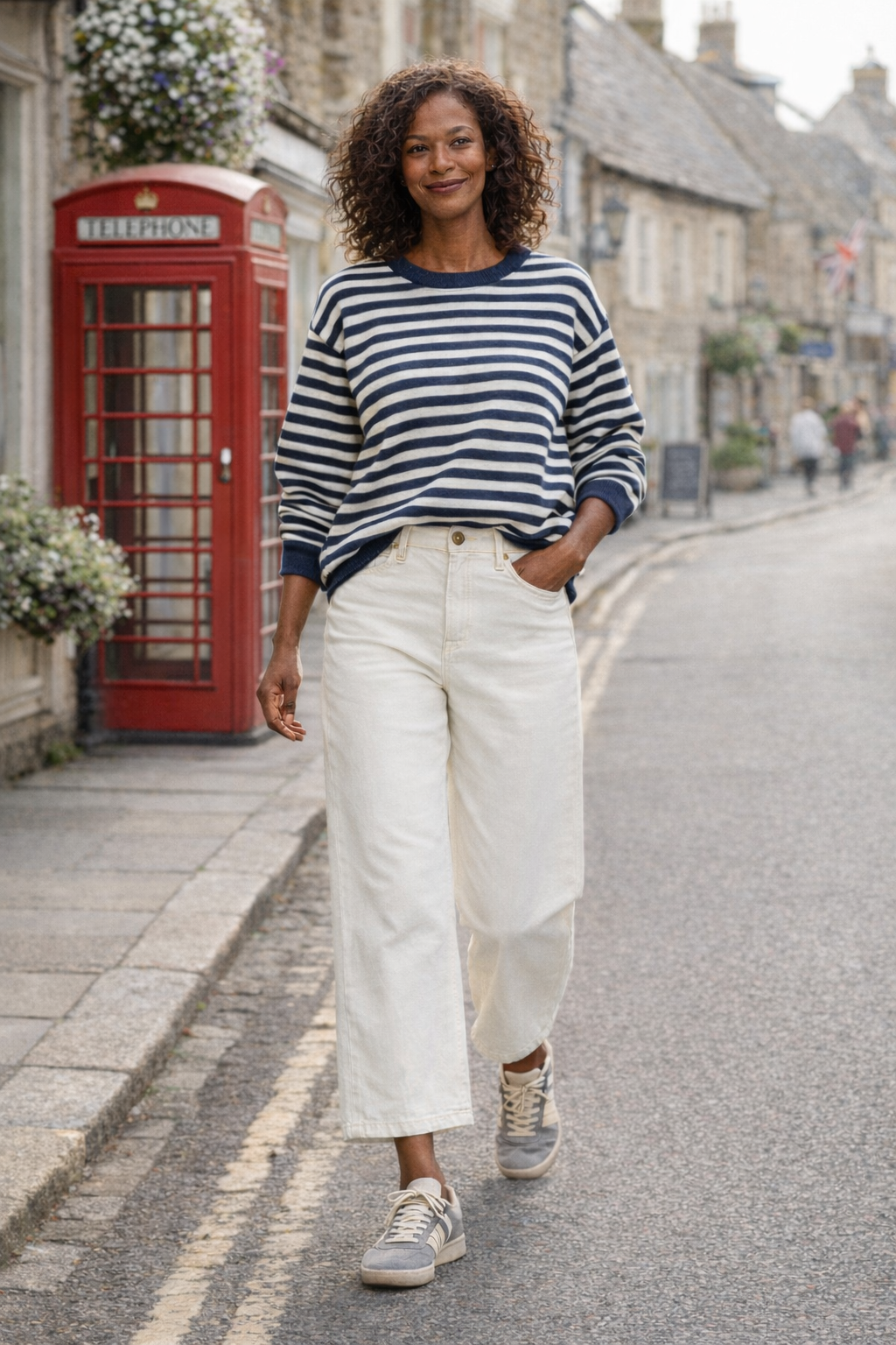 Dasik Cropped Trousers, Marshmallow