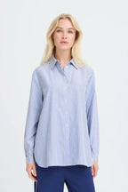 Hanio Tape Shirt, Della Robbia Blue Stripe
