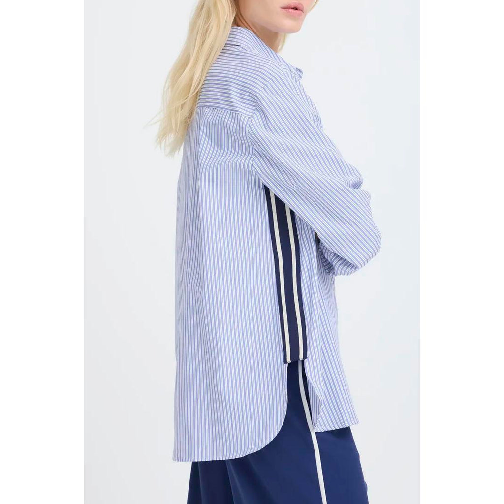 Hanio Tape Shirt, Della Robbia Blue Stripe