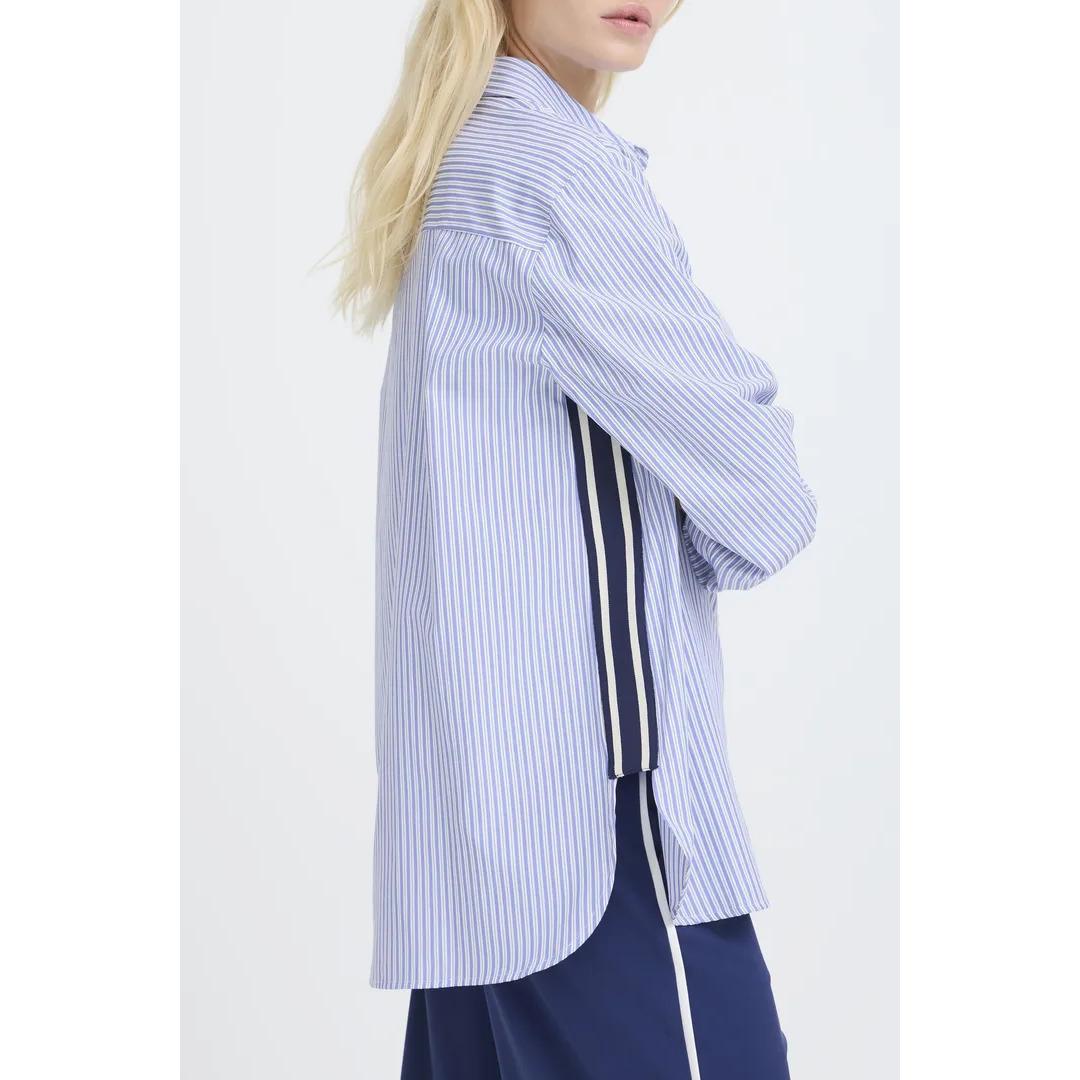 Hanio Tape Shirt, Della Robbia Blue Stripe