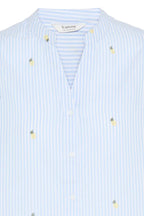 Isilas Shirt, Blue Stripe Pineapple