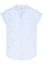 Isilas Shirt, Blue Stripe Pineapple