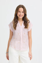 Isilas Shirt, Pink Stripe Peach