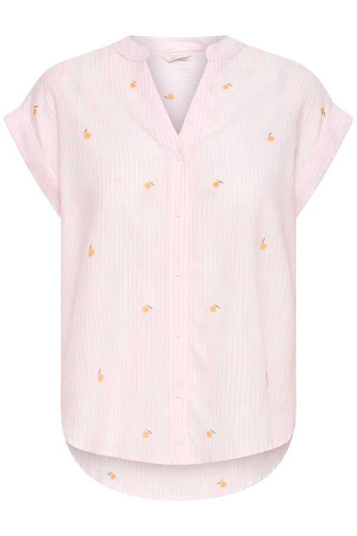 Isilas Shirt, Pink Stripe Peach