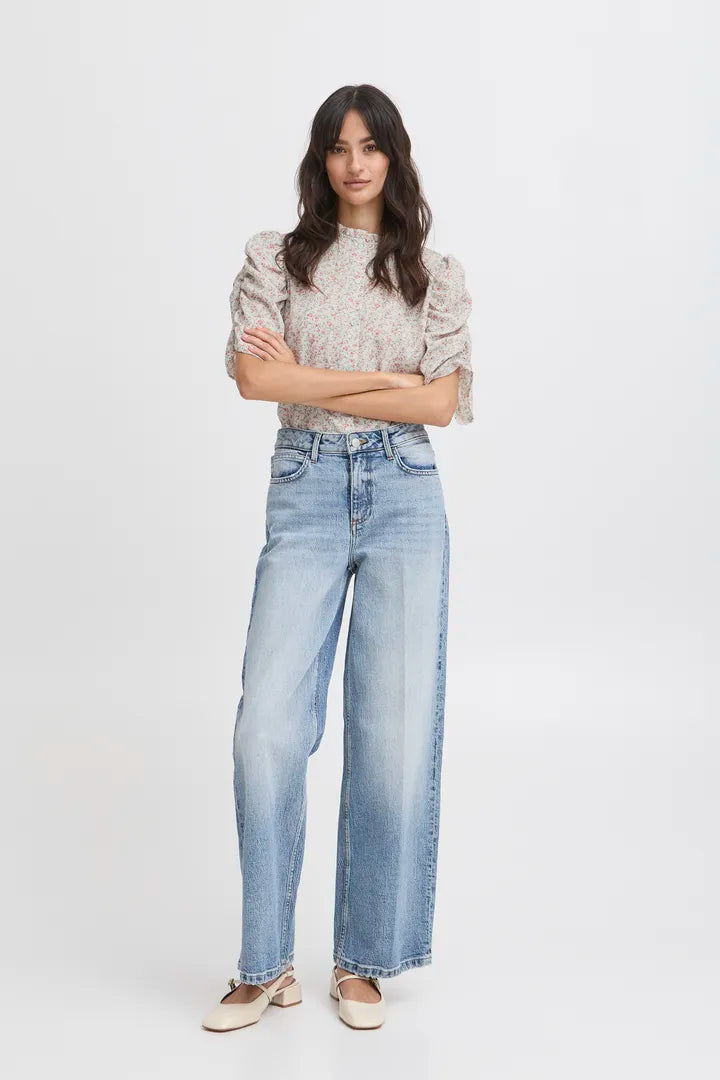 Itallon Short-Sleeved Shirt, Xenon Blue Mix