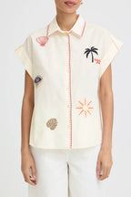 Jessel Embroidered Shirt, Birch