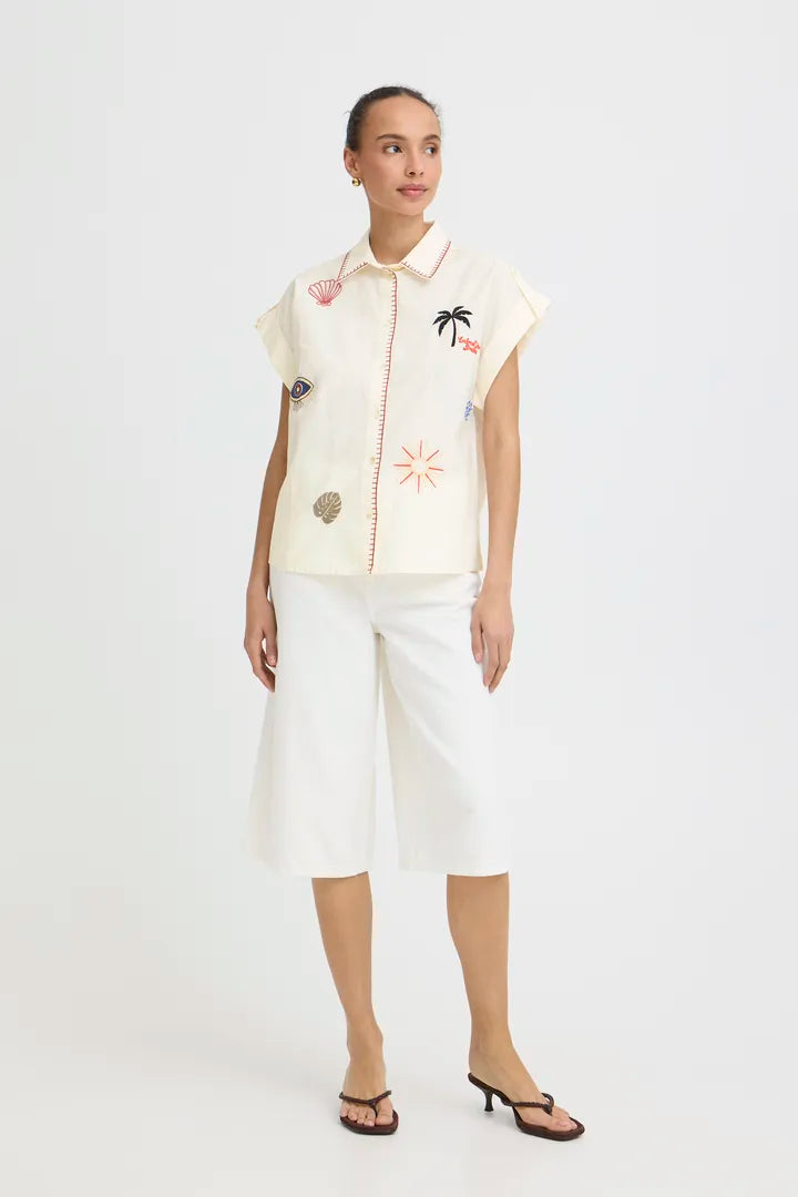 Jessel Embroidered Shirt, Birch