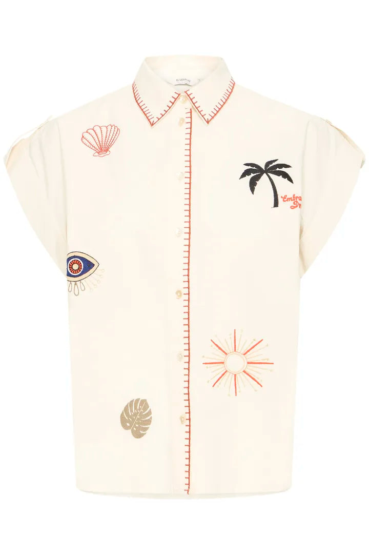 Jessel Embroidered Shirt, Birch