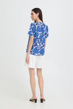 Kaia Blouse, Nebulas Blue Flowers