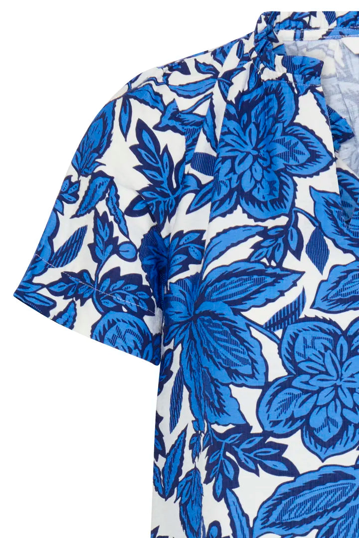Kaia Blouse, Nebulas Blue Flowers
