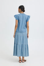 Kashe Blouse, Light Blue Denim