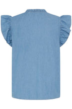Kashe Blouse, Light Blue Denim