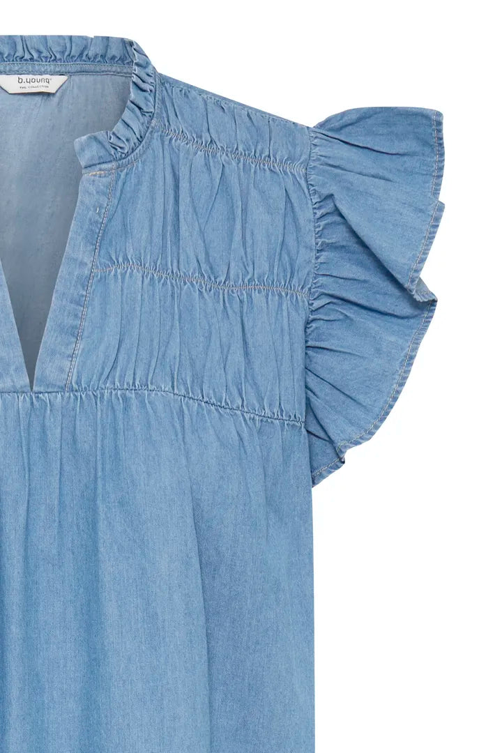 Kashe Blouse, Light Blue Denim