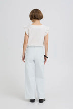 Kasion Wide Pocket Jeans, Light Blue Denim Stripe