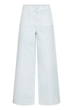 Kasion Wide Pocket Jeans, Light Blue Denim Stripe