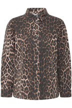 Kenna Long-Sleeved Shirt, Denim Leopard Mix