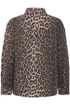Kenna Long-Sleeved Shirt, Denim Leopard Mix
